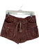 Free People Size Est M Brown Cotton Blend High Waist Drawstring Shorts Brown / Est M