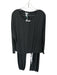 Eberjey Size S Charcoal & White Modal Blend Drawstring Long Sleeve Pants Pajamas Charcoal & White / S
