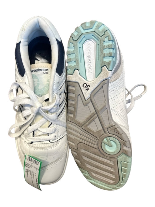 New Balance Shoe Size 7.5 White & Navy Leather Chunky Athletic Sneakers White & Navy / 7.5