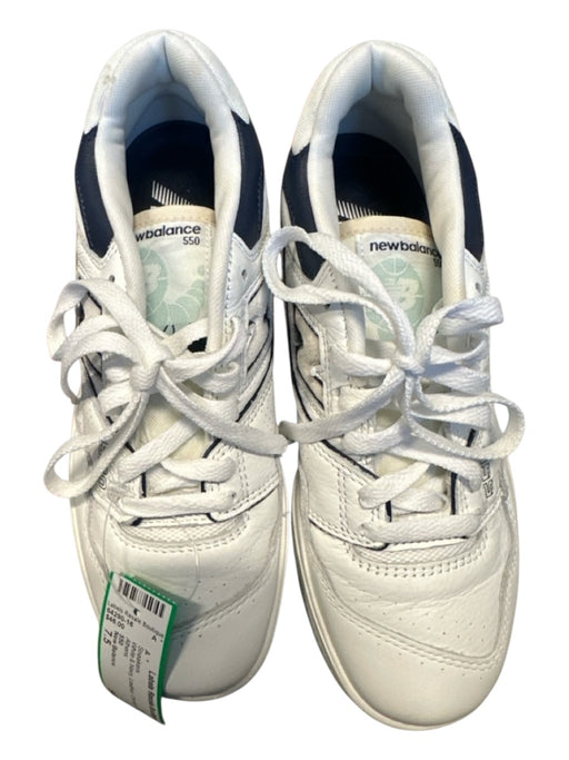 New Balance Shoe Size 7.5 White & Navy Leather Chunky Athletic Sneakers White & Navy / 7.5