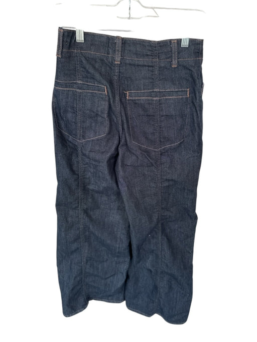 Maeve Size 27 Dark Wash Cotton High Waist Wide Leg Jeans Dark Wash / 27