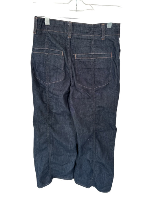 Maeve Size 27 Dark Wash Cotton High Waist Wide Leg Jeans Dark Wash / 27