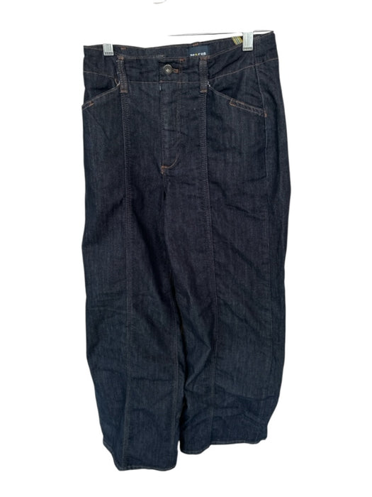Maeve Size 27 Dark Wash Cotton High Waist Wide Leg Jeans Dark Wash / 27
