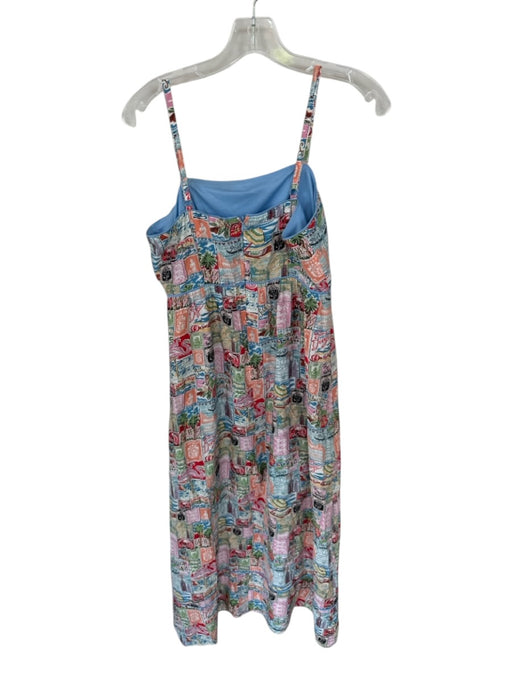 The Good Journey Size 4 Blue & Multi Rayon Blend Spaghetti Strap Maxi Dress Blue & Multi / 4