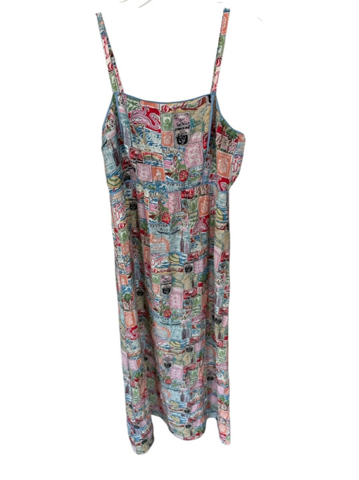 The Good Journey Size 4 Blue & Multi Rayon Blend Spaghetti Strap Maxi Dress Blue & Multi / 4