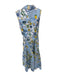 J. Crew Size 2P Blue & White Cotton Sleeveless Beach Seashells Button Down Dress Blue & White / 2P