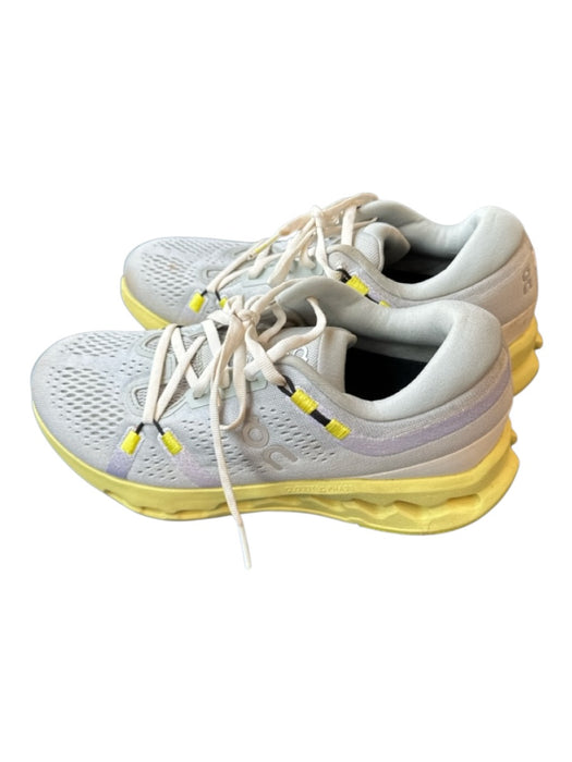 On Cloud Shoe Size 7.5 Gray & Yellow Canvas Perforated Athletic Sneakers Gray & Yellow / 7.5