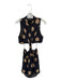 Proenza Schouler Size 6 Black & Tan Viscose Blend Sleeveless Polka Dot Dress Black & Tan / 6