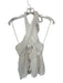 Free People Size S White Viscose Halter Neck Raw Hem Top White / S