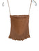 Free-est Size S Tan Cotton Strapless smocked Peplum Top Tan / S