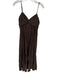 Free People Size S Brown & Black Rayon Blend Spaghetti Strap Animal Print Top Brown & Black / S
