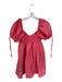 English Factory Size S Coral Pink Cotton Short Balloon Sleeve Baby Doll Dress Coral Pink / S
