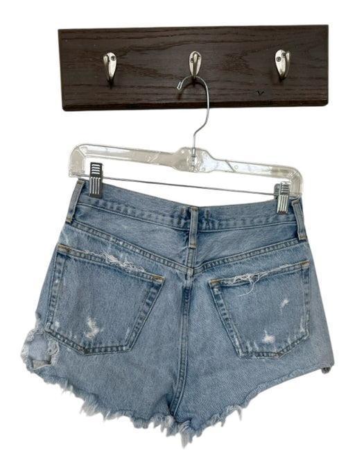 Agolde Size 25 Light Wash Organic Cotton Button Fly Distressed Cut Off Shorts Light Wash / 25