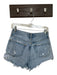 Agolde Size 25 Light Wash Organic Cotton Button Fly Distressed Cut Off Shorts Light Wash / 25