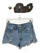 Agolde Size 25 Light Wash Organic Cotton Button Fly Distressed Cut Off Shorts Light Wash / 25