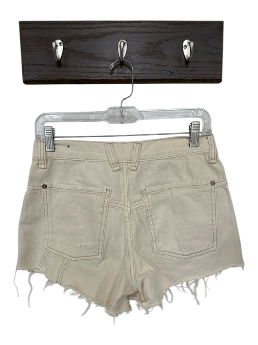We The Free Size 25 Tan Cotton High Waist Cut Off Denim Shorts Tan / 25