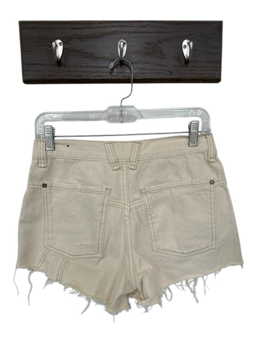 We The Free Size 25 Tan Cotton High Waist Cut Off Denim Shorts Tan / 25