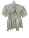 Maeve Size S Off White Polyester Ruffle Accent Gold Button Detail Babydoll Dress Off White / S