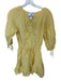 SABO Size XS Yellow Cotton Buttons Sinched Waist Mini Ties Dress Yellow / XS
