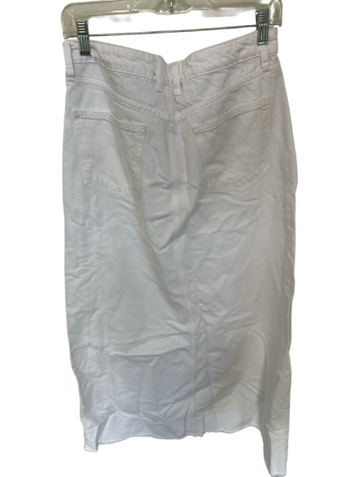 We The Free Size 12 White Cotton Stich detail Maxi Belt loops Back Pockets Skirt White / 12