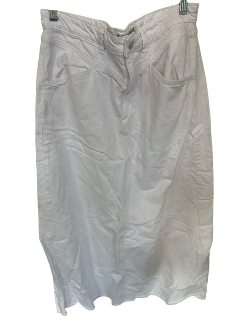 We The Free Size 12 White Cotton Stich detail Maxi Belt loops Back Pockets Skirt White / 12