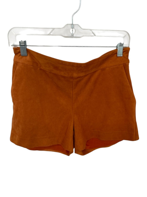 Marie Oliver Size 2 Burnt Orange Faux Suede Boy Short Side Zip Shorts Burnt Orange / 2