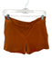 Marie Oliver Size 2 Burnt Orange Faux Suede Boy Short Side Zip Shorts Burnt Orange / 2