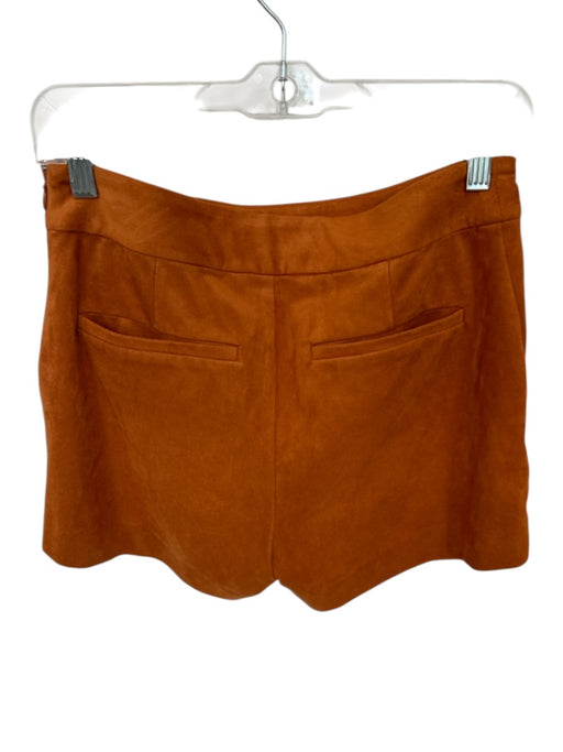 Marie Oliver Size 2 Burnt Orange Faux Suede Boy Short Side Zip Shorts Burnt Orange / 2