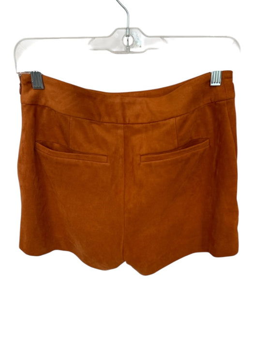 Marie Oliver Size 2 Burnt Orange Faux Suede Boy Short Side Zip Shorts Burnt Orange / 2