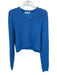 Boden Size L Blue Cotton Loose Knit Long Sleeve Cropped Sweater Blue / L