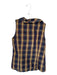 Lafayette 148 Size 6 Tan & Purple Polyester Sleeveless Plaid Button Down Bow Top Tan & Purple / 6