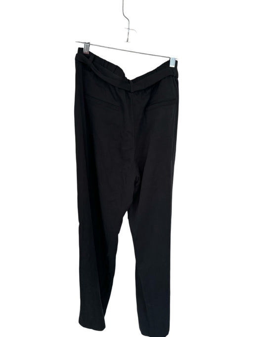 sessun Size 42/L Black Lycocell High Waist Belted Wide Leg Pants Black / 42/L