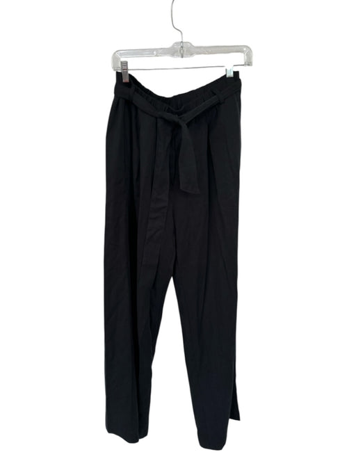 sessun Size 42/L Black Lycocell High Waist Belted Wide Leg Pants Black / 42/L