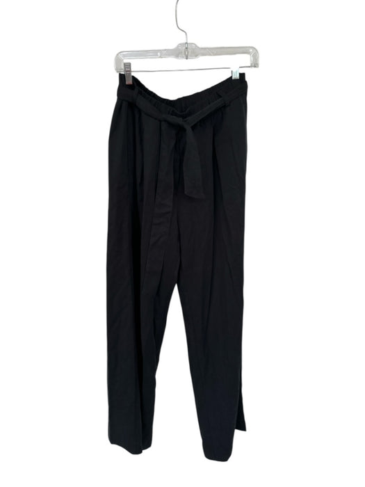 sessun Size 42/L Black Lycocell High Waist Belted Wide Leg Pants Black / 42/L