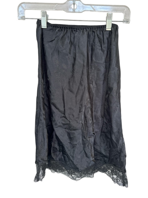 Christian Dior Size S Black Polyester Elastic Waist Lace Trim Pencil Skirt Black / S
