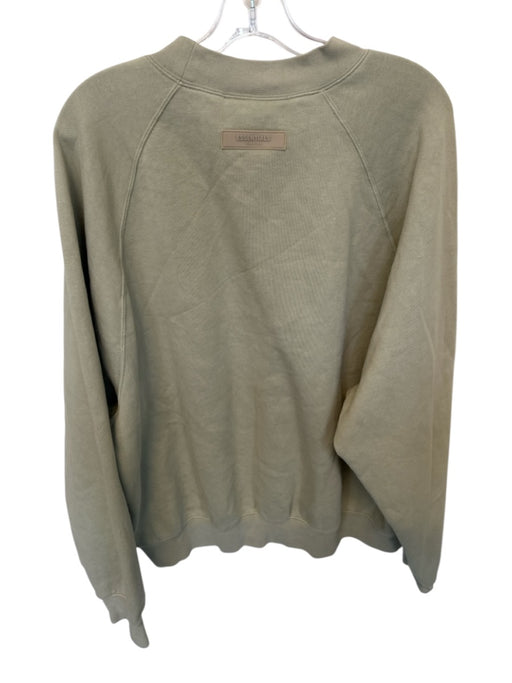 Essentials Size M Sage Green Cotton Solid Crew Neck Athletic Men's Sweatshirt Sage Green / M