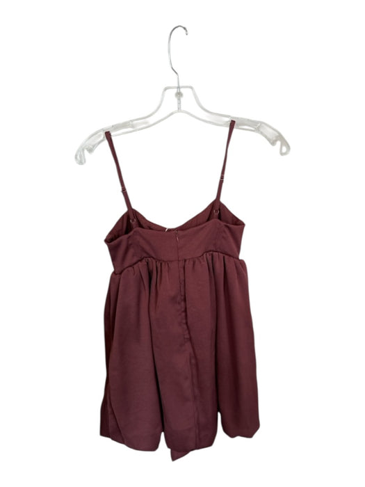 ASTR Size XS Maroon Spaghetti Strap Corset Hook & Eye Baby Doll Dress Maroon / XS