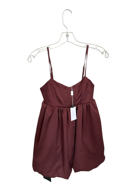 ASTR Size XS Maroon Spaghetti Strap Corset Hook & Eye Baby Doll Dress Maroon / XS