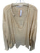 We The Free Size M Pale Yellow Cotton Long Sleeve Raw Hem Oversized Top Pale Yellow / M