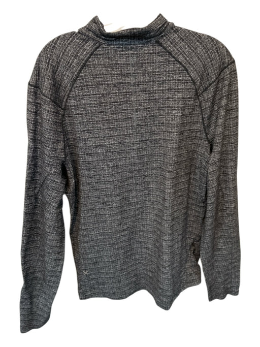 Lululemon Black & Gray Heathered Half Zip Athletic Men's Pullover Black & Gray / Est L