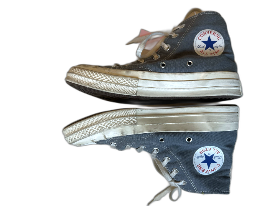 Converse x Comme Des Garcon Shoe Size 7 Gray & White Canvas High Top Sneakers Gray & White / 7
