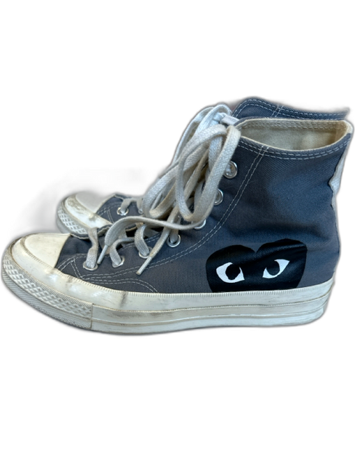 Converse x Comme Des Garcon Shoe Size 7 Gray & White Canvas High Top Sneakers Gray & White / 7