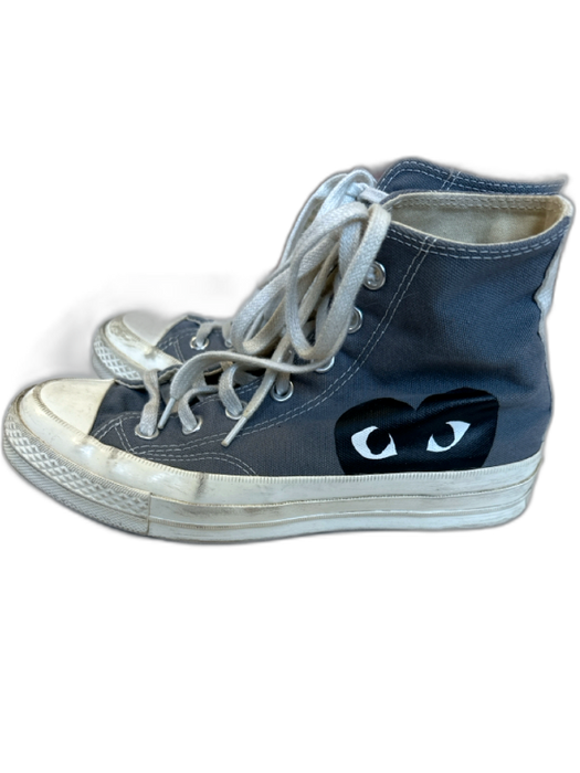 Converse x Comme Des Garcon Shoe Size 7 Gray & White Canvas High Top Sneakers Gray & White / 7