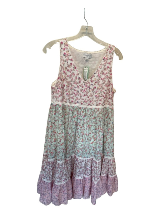 loveshackfancy for target Size S Blue & Pink Cotton Sleeveless Flowers Dress Blue & Pink / S