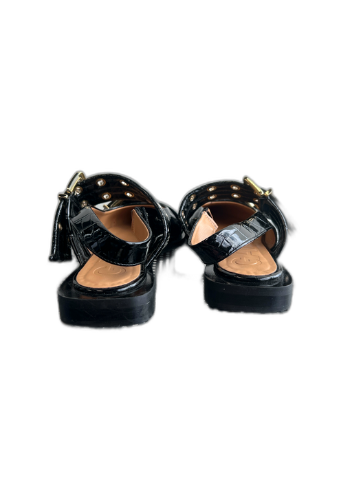 Ganni Shoe Size 39 Black Patent Leather Pointed Toe Slingback Flat Shoes Black / 39