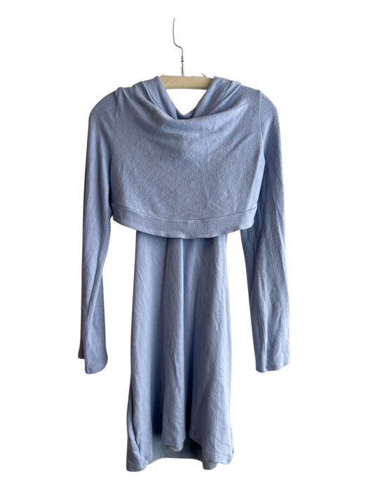 Reformation Size L Light Blue Tencel Blend Spaghetti Strap Knit Body Con Dress Light Blue / L