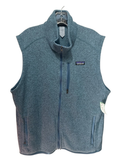 Patagonia Size XL Blue Synthetic Heathered Vest Men's Jacket Blue / XL