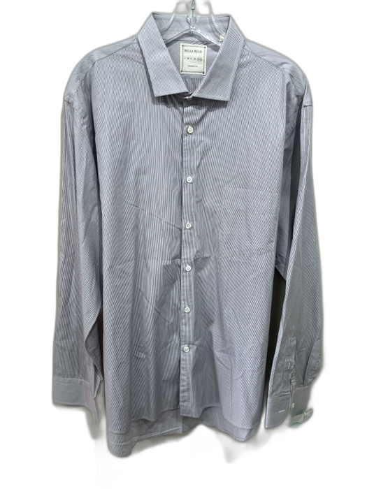 Billy Reid Size XXL White & Brown Cotton Striped Button up Long Sleeve Shirt White & Brown / XXL