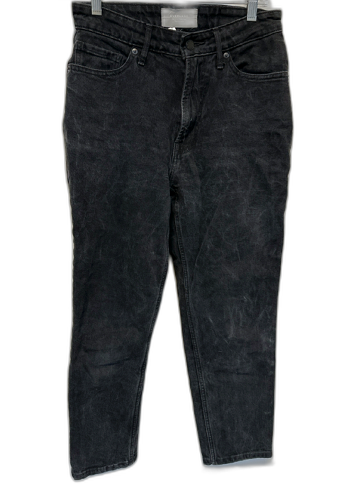 Everlane Size 26 Black Organic Cotton High Waist Straight Leg Jeans Black / 26