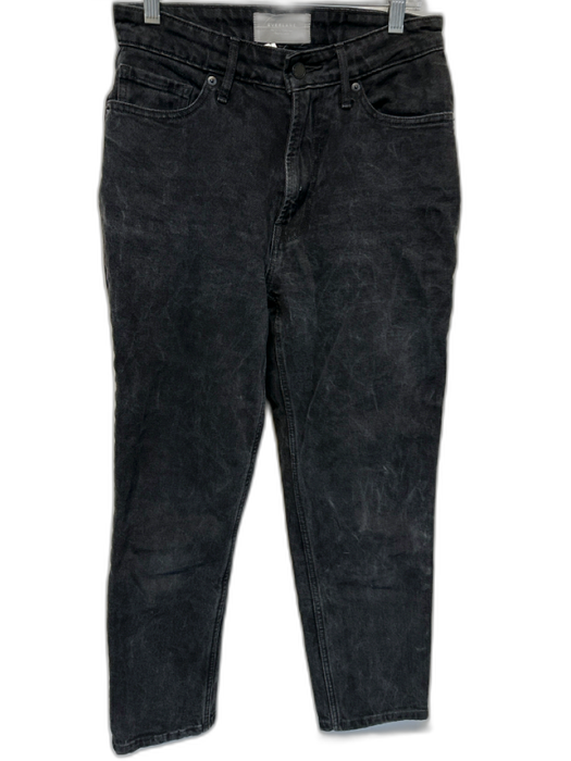 Everlane Size 26 Black Organic Cotton High Waist Straight Leg Jeans Black / 26
